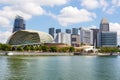 SINGAPORE-November 26, 2019: Singapore cityscape and Theatre and Concert Hall, Esplanade on the Bay