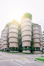The Hive, called Dim Sum Baskets Building, at Nanyang Technological University NTU. Royalty Free Stock Photo