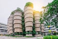 The Hive, called Dim Sum Baskets Building, at Nanyang Technological University NTU. Royalty Free Stock Photo