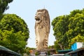 Singapore, Singapore-November 27, 2019: Large statue of Merlion on Sentosa Island Royalty Free Stock Photo