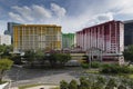 Singapore, Singapore - November 12, 2017: Rochor Centre, Colorful HDB flat in Singapore