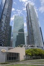 Skyscrapers in the Central Business District of Singapore Royalty Free Stock Photo