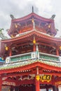 SINGAPORE, 2 OCTOBER 2019: Chinese pagoda in Chinatown
