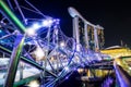 SINGAPORE - October 28: Marina Bay Sands Resort Hotel and the Helix