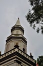 Crooked leaning minaret of Hajjah Fatimah Mosque Kampong Glam district Singapore