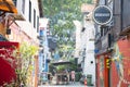 SINGAPORE, OCTOBER 12, 2015: street art in Haji lane is the famous shopping lane in Singapore on October 12, 2015 Royalty Free Stock Photo