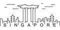 Singapore outline icon. Can be used for web, logo, mobile app, UI, UX