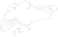 Singapore outline map