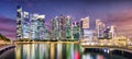 Singapore panorama skyline at sunset, Marina bay Royalty Free Stock Photo