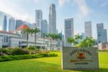 Singapore Parliament and city slyline