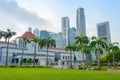 Singapore parliament and modern cityscape Royalty Free Stock Photo