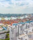Singapore port, cranes and containers