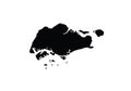 Singapore outline map country shape