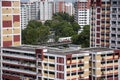 Singapore residential housing estate with apartment blocks in Choa Chu Kang