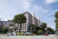 Singapore residential housing estate with apartment blocks in Choa Chu Kang