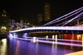 Singapore River and Clarke Quay at night Royalty Free Stock Photo