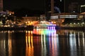 Singapore River and Clarke Quay at night Royalty Free Stock Photo