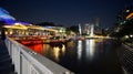 Singapore River and Clarke Quay viewed from Read Bridge