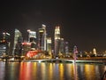 Singapore's Financial District night scene