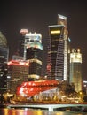 Singapore's Financial District night scene