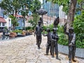 Singapore scenes: statues depicting early settlers in Telok Ayer Green park Royalty Free Stock Photo