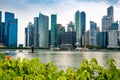 Singapore, Singapore - April 22, 2019: Skyscrapers buildings in financial district Royalty Free Stock Photo