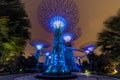 Singapore, Singapore - circa September 2015: Supertree Grove in Gardens by the Bay, Singapore Royalty Free Stock Photo