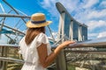 Woman and Marina Bay Sands