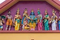 SINGAPORE, SINGAPORE - MARCH 10, 2018: Hindu deities images at Sri Vadapathira Kaliamman Temple in the Little India of Royalty Free Stock Photo