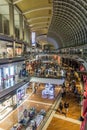SINGAPORE, SINGAPORE - MARCH 11, 2018: Interior of The Shoppes at Marina Bay Sands shopping mall, Singapo Royalty Free Stock Photo