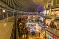 SINGAPORE, SINGAPORE - MARCH 11, 2018: Interior of The Shoppes at Marina Bay Sands shopping mall, Singapo Royalty Free Stock Photo