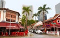 Singapore, Singapore-November 28, 2019: On the Bussorah street, Arab quarter Kampong Glam. Arab Quarter is the oldest historic