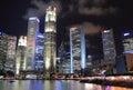 Singapore skyline cityscape night Royalty Free Stock Photo