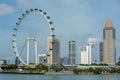 Singapore skyline business district, Marina Bay Sand and the Ga Royalty Free Stock Photo