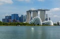 Singapore skyline business district, Marina Bay Sand and the Ga Royalty Free Stock Photo