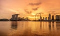 Singapore skyline business district, Marina Bay Sand and the Ga Royalty Free Stock Photo