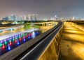 Singapore Skyline cityscape view twilight sky and beautiful night view for marina bay Royalty Free Stock Photo