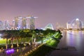 Singapore Skyline cityscape view twilight sky and beautiful night view for marina bay Royalty Free Stock Photo