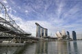 Singapore Skyline with Helix Bridge