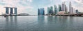 Singapore skyline - modern skyscrapers from river Royalty Free Stock Photo