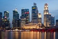 Singapore skyline by night