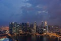 Singapore skyline at night Royalty Free Stock Photo