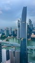 Singapore skyline skyscrapers city aerial scenic urban view