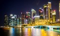 Singapore Skyline and view of Marina Bay Royalty Free Stock Photo