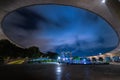 Singapore Skyline and view of skyscrapers on Marina Bay at twilight time. Royalty Free Stock Photo