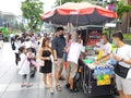 Singapore :Steet vendor along Orchard Road Royalty Free Stock Photo
