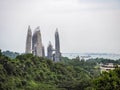 Singapore: Reflections at Keppel Bay in Singapore luxury waterfront residential complex, modern green architecture Royalty Free Stock Photo