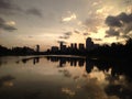 Singapore Sunset view from Kallang near New Stadium Royalty Free Stock Photo