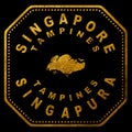 Singapore Tampines Seal Map Design Royalty Free Stock Photo