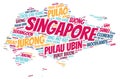 Singapore top travel destinations word cloud